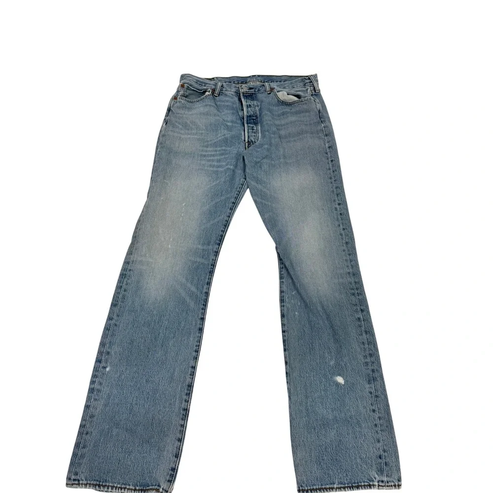 Levi's 501 Jeans 36x34 Light Wash Denim Button Fly Y2K 100% Cotton
